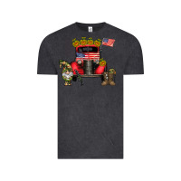 Vintage Black america soldier truck Vintage Tee - CowhideDigitalArt