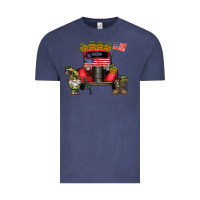 Vintage Denim america soldier truck Vintage Tee - CowhideDigitalArt
