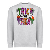 Heather Grey trick or treat Heavyweight Sweatshirt - RacoonDesign