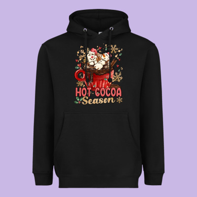 Hot Cocoa Season Heavyweight Hoodie Designed By Maliassmallbusiness