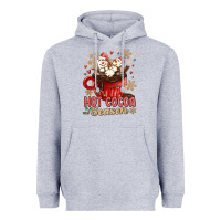 Heather Grey hot cocoa season Heavyweight Hoodie - MaliasSmallBusiness