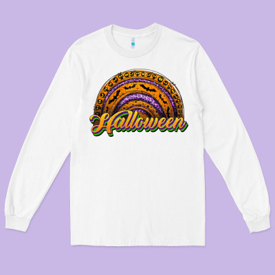 Halloween Rainbow Long Sleeve Tee Designed By Jahusdesignshop