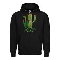 Black cactus Zipper Hoodie - Jasminsmagicworld