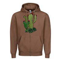 Chestnut cactus Zipper Hoodie - Jasminsmagicworld