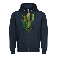 Navy cactus Zipper Hoodie - Jasminsmagicworld