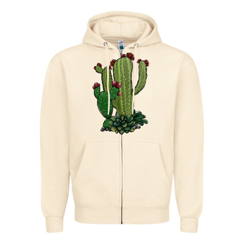 Cactus Zipper Hoodie by Jasminsmagicworld | Teevron