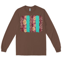 Chestnut valentine's day floral leopard brushstroke Long Sleeve Tee - AdoDesignShop