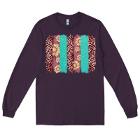 Plum valentine's day floral leopard brushstroke Long Sleeve Tee - AdoDesignShop