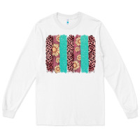 White valentine's day floral leopard brushstroke Long Sleeve Tee - AdoDesignShop