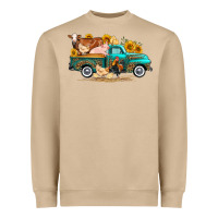 Mushroom western farm truck farm animals Heavyweight Sweatshirt - FaDigitalArtStudio