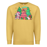 Antique Gold Unicorn Christmas trees Premium Sweatshirt - NancyCooperArtShop