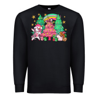 Black Unicorn Christmas trees Premium Sweatshirt - NancyCooperArtShop