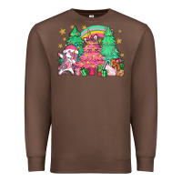 Chestnut Unicorn Christmas trees Premium Sweatshirt - NancyCooperArtShop