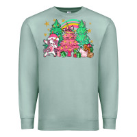 Seafoam Unicorn Christmas trees Premium Sweatshirt - NancyCooperArtShop