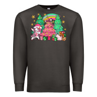 Smoke Unicorn Christmas trees Premium Sweatshirt - NancyCooperArtShop