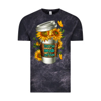 Cloud Black Mama Needs Coffee Cup Vintage Tee - FaDigitalArtStudio