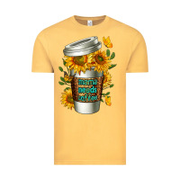 Vintage Mustard Mama Needs Coffee Cup Vintage Tee - FaDigitalArtStudio