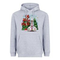 Heather Grey christmas church oh holy night Heavyweight Hoodie - MaliasSmallBusiness