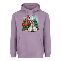 Lavender christmas church oh holy night Heavyweight Hoodie - MaliasSmallBusiness