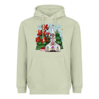 Matcha christmas church oh holy night Heavyweight Hoodie - MaliasSmallBusiness