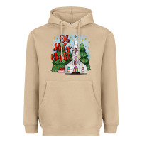 Mushroom christmas church oh holy night Heavyweight Hoodie - MaliasSmallBusiness