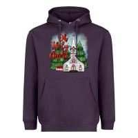 Plum christmas church oh holy night Heavyweight Hoodie - MaliasSmallBusiness