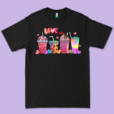 Premium Tee love coffee cups