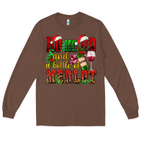 Chestnut ho ho ho and a bottle of merlot Long Sleeve Tee - AdoDesignShop