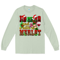 Matcha ho ho ho and a bottle of merlot Long Sleeve Tee - AdoDesignShop