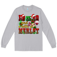 Moon Dust ho ho ho and a bottle of merlot Long Sleeve Tee - AdoDesignShop
