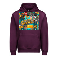 Mauve Wine school bus Urban Hoodie - texasbilliewilder