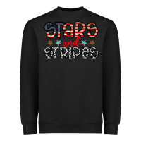 Black stars and stripes Heavyweight Sweatshirt - CowhideDigitalArt