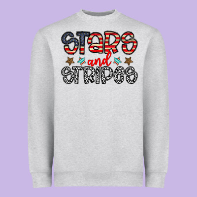 Stars And Stripes Heavyweight Sweatshirt Designed By Cowhidedigitalart
