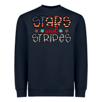 Navy stars and stripes Heavyweight Sweatshirt - CowhideDigitalArt