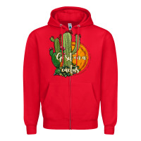 Red cactus go sit on a cactus Zipper Hoodie - Jasminsmagicworld