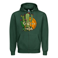 Sports Green cactus go sit on a cactus Zipper Hoodie - Jasminsmagicworld
