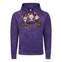 Cloud Purple merry christmas Vintage Hoodie - CowhideDigitalArt