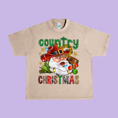 Country Christmas Urban Heavy Tee Designed By Bundleandbundleshop