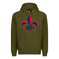 Army Green louisiana fleur de lis Premium Hoodie - BarkalooDesign