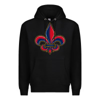 Black louisiana fleur de lis Premium Hoodie - BarkalooDesign