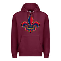 Burgundy louisiana fleur de lis Premium Hoodie - BarkalooDesign