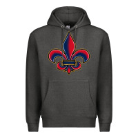 Charcoal Heather louisiana fleur de lis Premium Hoodie - BarkalooDesign