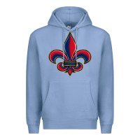 Colony Blue louisiana fleur de lis Premium Hoodie - BarkalooDesign