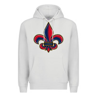 Dove Grey louisiana fleur de lis Premium Hoodie - BarkalooDesign