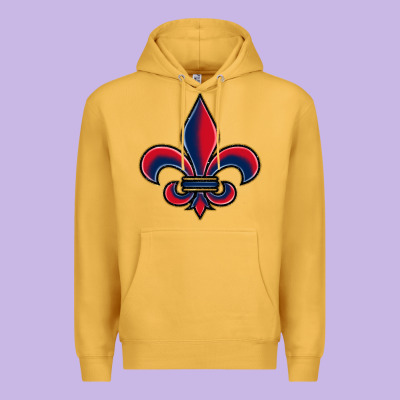 Louisiana Fleur De Lis Premium Hoodie Designed By Barkaloodesign