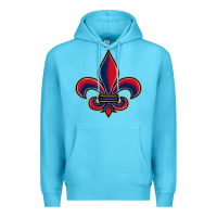 Ocean Blue louisiana fleur de lis Premium Hoodie - BarkalooDesign