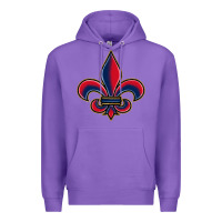 Purple louisiana fleur de lis Premium Hoodie - BarkalooDesign