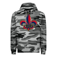 Slate Camo louisiana fleur de lis Premium Hoodie - BarkalooDesign
