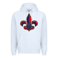 White louisiana fleur de lis Premium Hoodie - BarkalooDesign