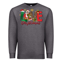 Charcoal Heather love christmas black santa Premium Sweatshirt - MaliasSmallBusiness